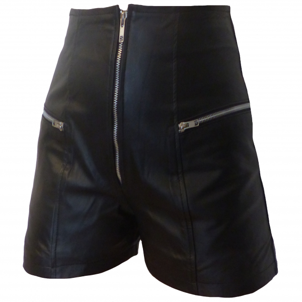 Lederhose kurz Hotpants Trachten shorts Damen Reißverschluss Taschen SHO 040